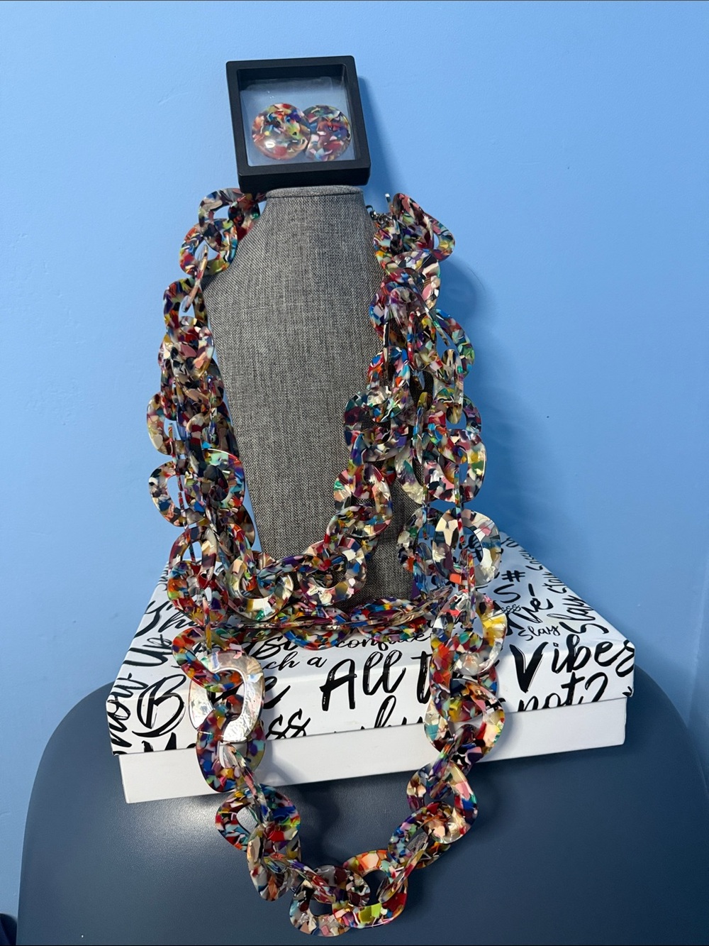 Sassy Jones Zaria Confetti Necklace and Earring Set